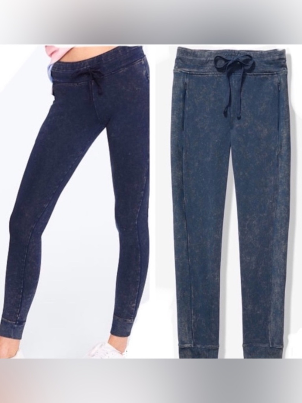 Pink Yoga Navy  Drawstring Jogger Pants M